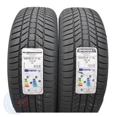  245 65 17 2x CONTINENTAL 245/65 R17 111H XL WinterContact TS 870 P Winterreifen 2022 VOLL WIE NEU 