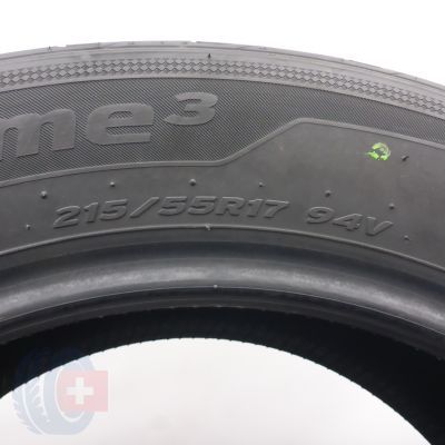 8. 215 55 17 4x HANKOOK 215/55 R17 94V Ventus Prime 3 Sommerreifen 2025 VOLL WIE NEU 