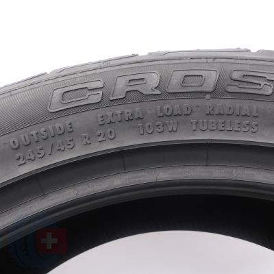 7. 245 45 20 4x CONTINENTAL 245/45 R20 103W XL CrossContact M+S Sommerreifen 2020 VOLL WIE NEU