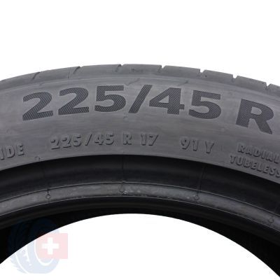 4. 225 45 17 2x CONTINENTAL 225/45 R17 91Y PremiumContact 6 Sommerreifen 6,2mm 2021