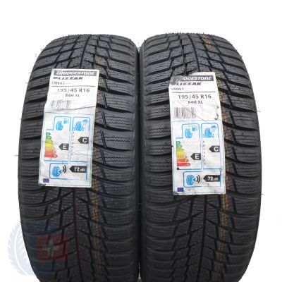 195 45 16 2x BRIDGESTONE 195/45 R16 84H Blizzak Lm001 Winterreifen 2017 WIE NEU VOLL