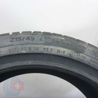 3. 215 45 18 1x CONTINENTAL 215/45 R18 93V XL WinterContact Ts870P Winterreifen 2023 VOLL