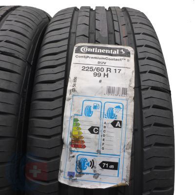 3. 225 60 17 2x CONTINENTAL 225/60 R17 99H ContiPremiumContact 5 SUV Sommerreifen 2017/19 VOLL WIE NEU