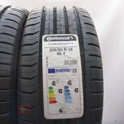 2. 225/55 R16 2x CONTINENTAL 225/55 R16 95Y ContiEcoContact 5 Sommerreifen 2022 Ungebraucht  