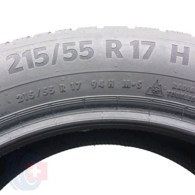 5. 215 55 17 2x CONTINENTAL 215/55 R17 94H WinterContact TS870P Winterreifen 2022 6,8-7mm