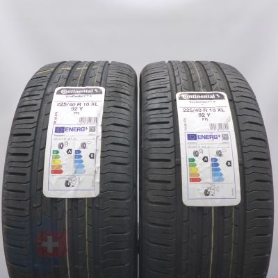 225 40 18 2x CONTINENTAL 225/40 R18 92Y XL EcoContact 6 BMW Sommerreifen 2022 VOLL 