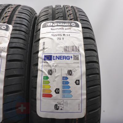 2. 155 65 14 2x BARUM 155/65 R14 75T Bravuis 5HM Sommerreifen 2024 VOLL WIE NEU  
