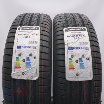 185 65 15 2x CONTINENTAL 185/65 R15 92T XL UltraContact Sommerreifen 2022 UNGEBRAUCHT 