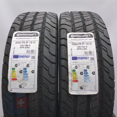 3.  205 70 15C 4 x CONTINENTAL  205/70 R15C 106/104R ContiVanContact 100 Sommerreifen 2021 VOLL 