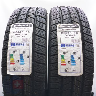 4. 195 70 15C 4x CONTINENTAL 195/70 R15C 104/102R VanContact Winter Winterreifen 2022 Ungebraucht   