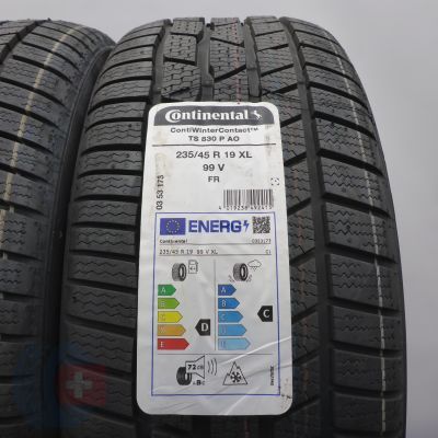 2. 235 45 19 4x CONTINENTAL 235/45 R19 99V XL AO ContiWinterContact TS830P AO Winterreifen 2024 WIE NEU VOLL