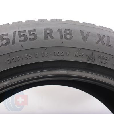 7. 225 55 18 4x CONTINENTAL 225/55 R18  102V XL WinterContact TS870P Winterreifen 2021 6,2-7mm