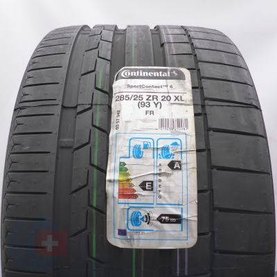  285 25 R20 1x CONTINENTAL 93Y XL SportContact 6 Sommerreifen 2019 Ungebraucht  