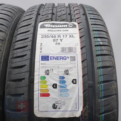 3. 235/45 R17 2x BARUM 97Y XL Bravuris 5 Sommerreifen 2023 VOLL WIE NEU 