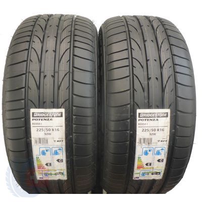 4. 4 x BRIDGESTONE 225/50 R16 92W Potenza RE050 BMW RunFlat Sommerreifen 2016 VOLL Wie Neu