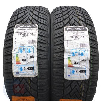 3.  195 65 14 4x CONTINENTAL 195/65 R14 89T ContiWinterContact TS 850 Winterreifen 2017 VOLL Ungebraucht   