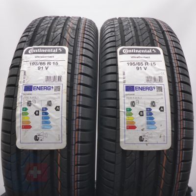3. 195 65 15 4x CONTINENTAL 195/65 R15 91V UltraContact Sommerreifen 2022 Ungebraucht  