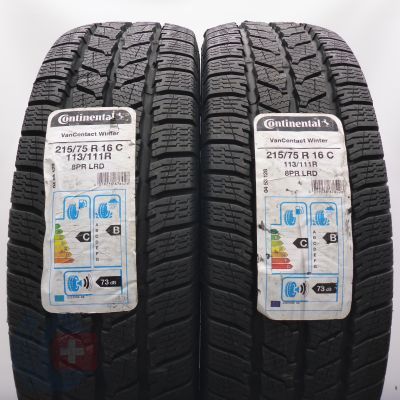  215 75 16C 2x CONTINENTAL 215/75 R16C 113/111R VanContact Winter Winterreifen 2018/19 Ungebraucht   