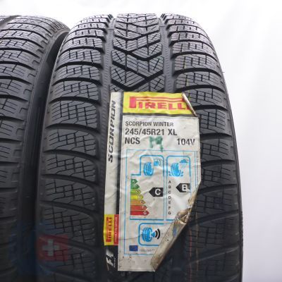 3. 245 45 21 4x PIRELLI 245/45 R21104V Scorpion Winter PNCS Winterreifen 2019 Ungebraucht   