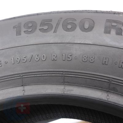 7. 195 60 15 4x CONTINENTAL 195/60 R15 88H ContiPremiumContact 5 Sommerreifen 2017 VOLL Ungebraucht   