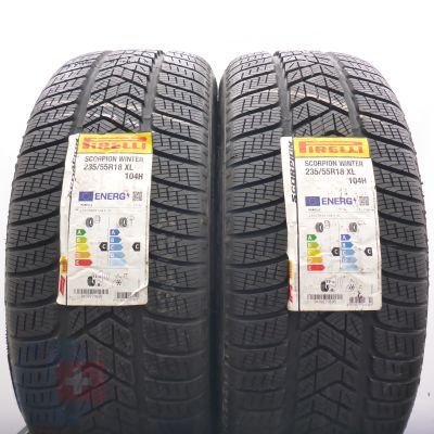 3. 235 55 18 4x PIRELLI 235/55 R18 104H XL Scorpion Winter Winterreifen 2022 Ungebraucht   