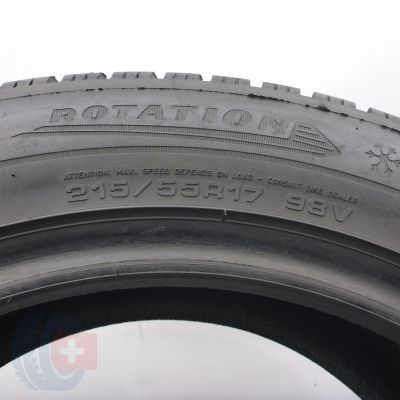 7. 215 55 17 4x DUNLOP 215/55 R17 98V Winter Sport 5 Winterreifen  2022 8-8,5mm