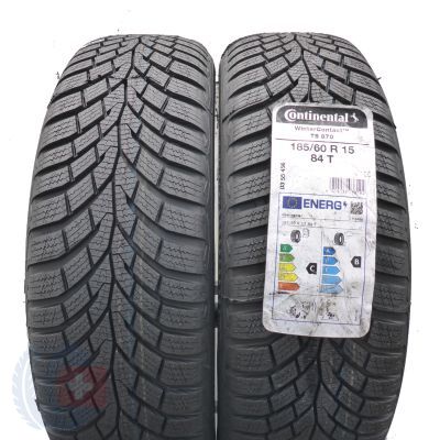 185 60 15 2x CONTINENTAL 185/60 R15 84T WinterContact TS870 Winterreifen  2022 VOLL WIE NEU 
