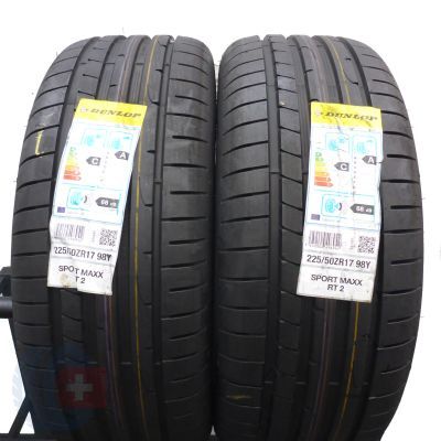 3. 225 50 17 4x DUNLOP 225/50 R17 98Y XL Sport Maxx RT2 Sommerreifen 2018 VOLL WIE NEU 