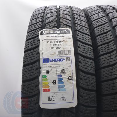 2. 215/75 R16C 2x CONTINENTAL 113/111R VanContact Winter Winterreifen 2024 VOLL WIE NEU 