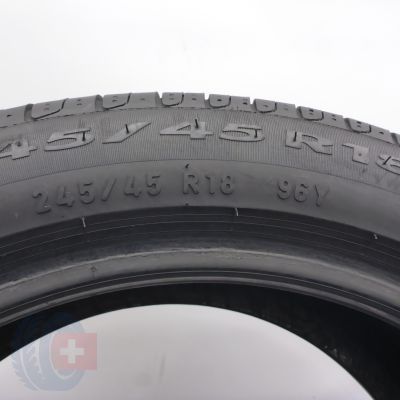 7. 245 45 18 2x PIRELLI 245/45 R18 96Y Cinturato P7 RFT BMW Sommerreifen 2018 6,8-6,5mm