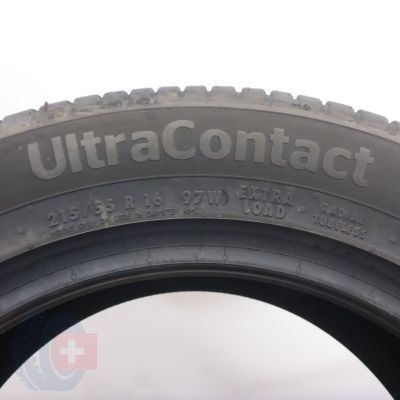 5. 215 55 R16 2x CONTINENTAL 215/55 R16  97W XL UltraContact Sommerreifen 2024 VOLL WIE NEU  
