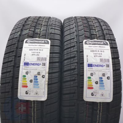 5. 225 70 15C 4x CONTINENTAL 225/70 R15C 112/110R VanContact 4Season Ganzjahresreifen 2024 WIE NEU VOLL