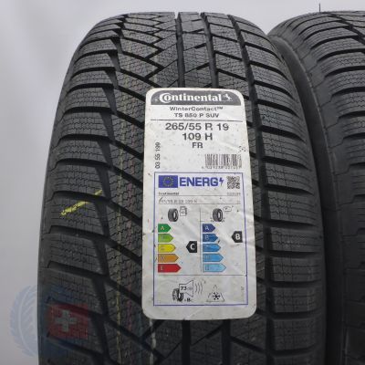3. 265 55 19 2x CONTINENTAL 265/55 R19 109H WinterContact TS850P SUV Winterreifen 2022 WIE NEU VOLL