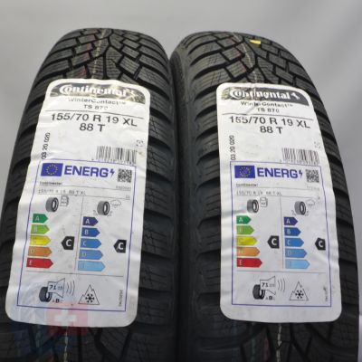 4. 155 70 19 4x CONTINENTAL 155/70 R19 88T XL WinterContact TS 870 Winterreifen 2023 VOLL WIE NEU 