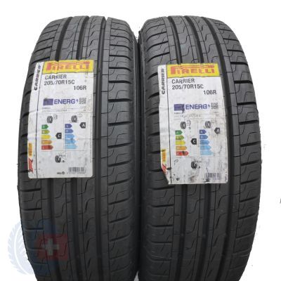205 70 15C 2x PIRELLI 205/70 R15C 106/104R Carrier Sommerreifen 2021 VOLL WIE NEU  