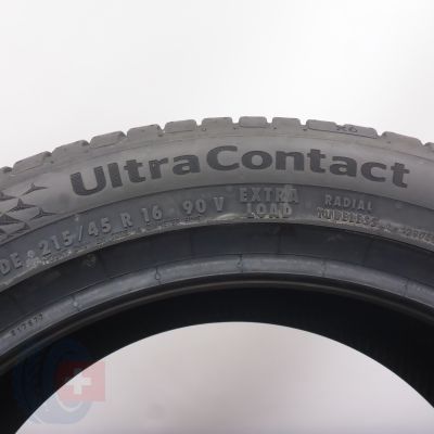 6. 215 45 16 4x CONTINENTAL 215/45 R16 90V XL UltraContact Sommerreifen 2024 VOLL WIE NEU 
