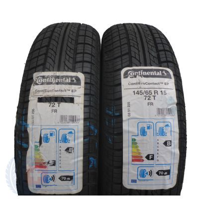 2 x CONTINENTAL 145/65 R15 72T ContiEcoContact EP Sommerreifen 2017  VOLL