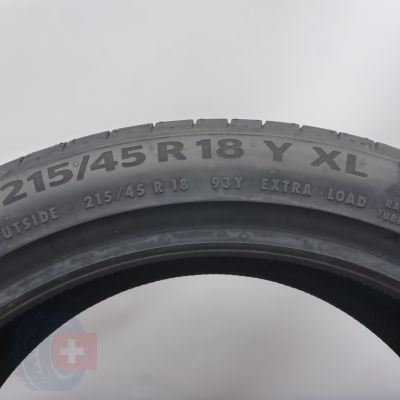 6. 215 45 18 4x CONTINENTAL 215/45 R18 93Y XL PremiumContact 6 Sommerreifen 2022 VOLL