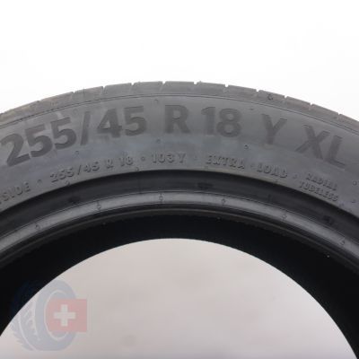 5. 255 45 18 2x CONTINENTAL 255/45 R18 103Y XL PremiumContact6 Sommerreifen 2022 WIE NEU VOLL