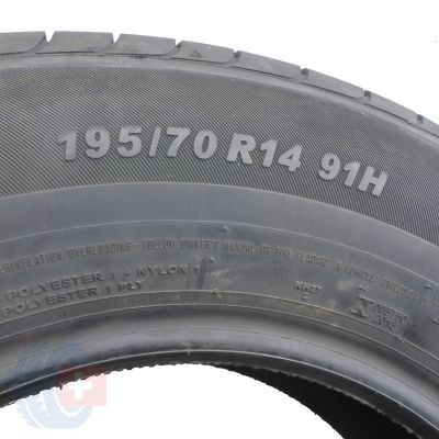 4. 2 x KUMHO 195/70 R14 91H Ecowing ES01 Sommerreifen 2016, 2017 WIE NEU VOLL