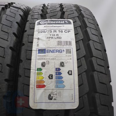 2. 225 75 16CP 2x CONTINENTAL 225/75 R16CP116R Vanco Camper Sommerreifen 2021 Ungebraucht   