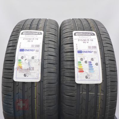  215 60 16 2x CONTINENTAL  215/60 R16 95V XL EcoContact 6 Sommerreifen 2022 VOLL 