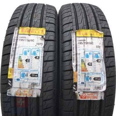 195 75 16C 2x PIRELLI 195/75 R16C 107/105T Carrier Sommerreifen 2019 WIE NEU VOLL