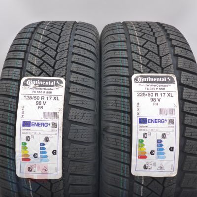 225 50 17 2x CONTINENTAL 225/50 R17 98V XL ContiWinterContact TS 830 P Run Flat Winterreifen 2022 VOLL