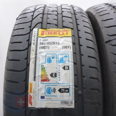2. 245 45 19 2x PIRELLI 245/45 ZR19 98Y P Zero MGT Sommerreifen 2021 Ungebraucht  
