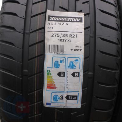 2. 4 x BRIDGESTONE 275/35 R21 103Y XL Alenza 001 BMW RunFlat Sommerreifen 2020 VOLL Wie Neu