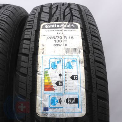 2.  225 70 16 4x CONTINENTAL 225/70 R16 103H ContiCrossContact LX2  M+S Sommerreifen 2020 VOLL WIE NEU