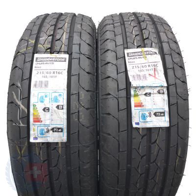 215 60 16C 2x BRIDGESTONE 215/60 R16C 103/101T Duravis R660 Sommerreifen 2019 WIE NEU VOLL