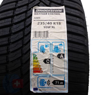 3. 235 40 18 2x BRIDGESTONE 235/40 R18 95W XL WeatherControl A005 Ganzjahresreifen 2019 VOLL Wie Neu