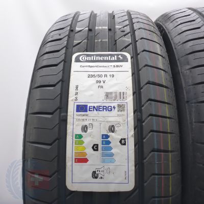 2. 235 50 19 2x CONTINENTAL 235/50 R19 99V ContiSportContact 5 SUV Sommerreifen 2023 VOLL WIE NEU 